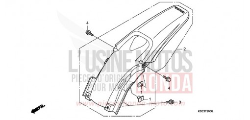 KOTFLUEGEL, HINTEN CRF150RB9 de 2009